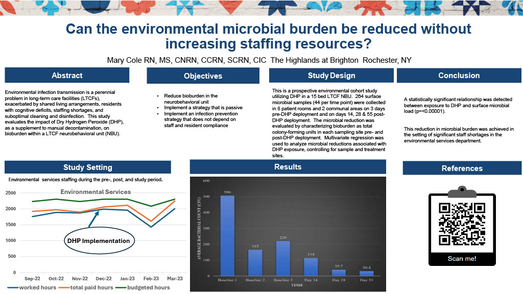 Can the environmental microbial burden be reduced without increasing staffing resources?