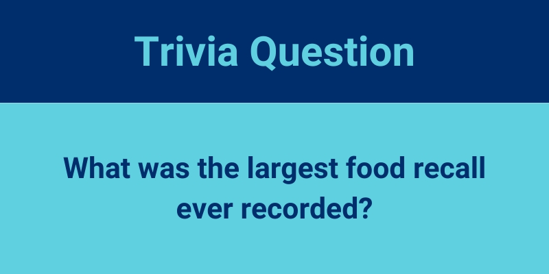 What was the largest food recall ever recorded?