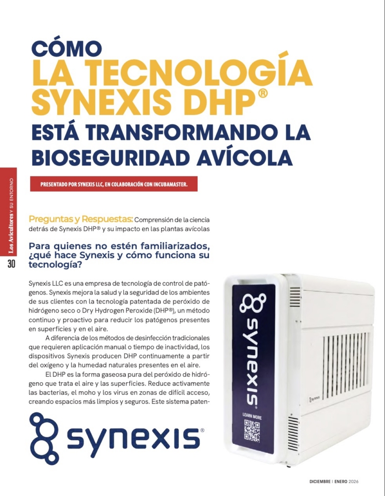 Synexis, in collaboration with Incubamaster: How DHP technology improves poultry biosecurity (spanish language)